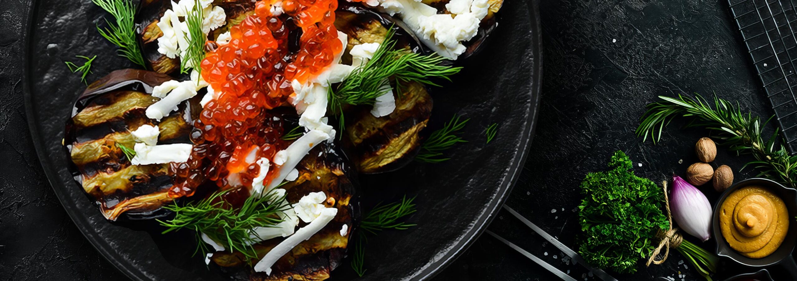 Patlıcanlı Krema Peynirli ve İncili Atıştırmalık